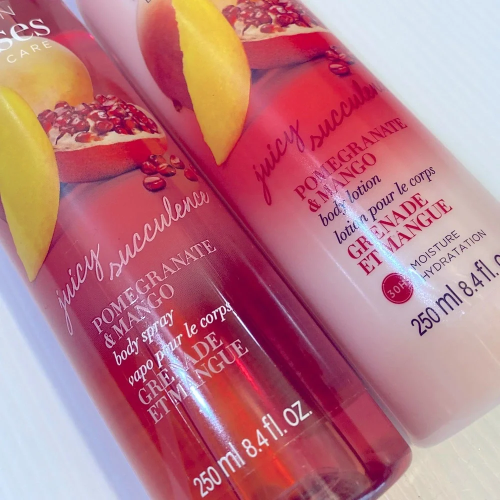 Avon Bath Set Body Care Juicy Succulence Bath & Body Pink Fruit Floral Fragrance